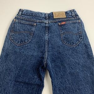 Vintage Lee Jeans Dark acid wash Size 13 Medium Cotton Tapered leg Retro style